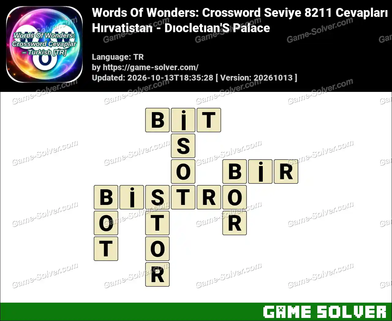 Words Of Wonders: Crossword Seviye 8211 Cevapları – Hırvatistan – Dıocletıan’S Palace